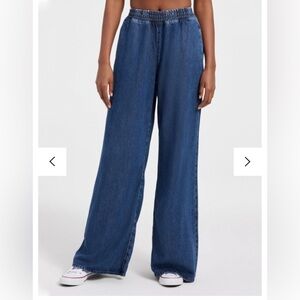 Good American Indigo Denim Weightless Track-pants (Trousers) NWT Sz Large